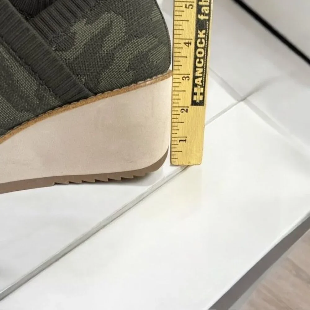 Söfft Elesia Camouflage Knit Wedge Bootie Green Size 11 - Picture 6 of 12